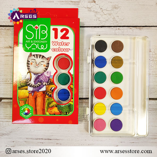 آبرنگ 12 رنگ سیب
