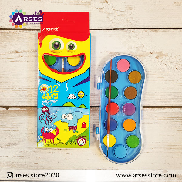 آبرنگ 12 رنگ آریا