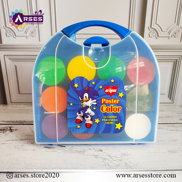 گواش 12 رنگ کیفی clips