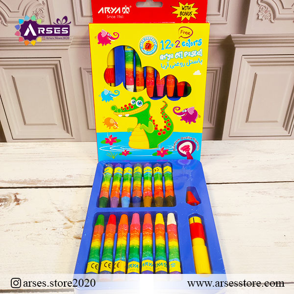 پاستل 2+12 رنگ آریا