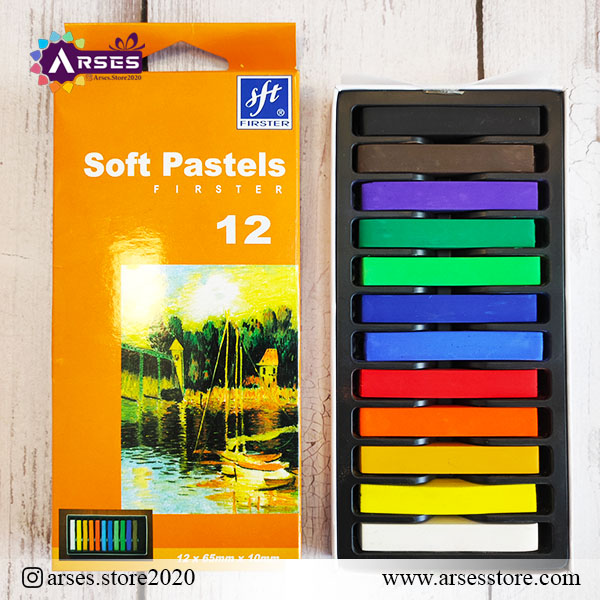 پاستل گچی 12 رنگ firster