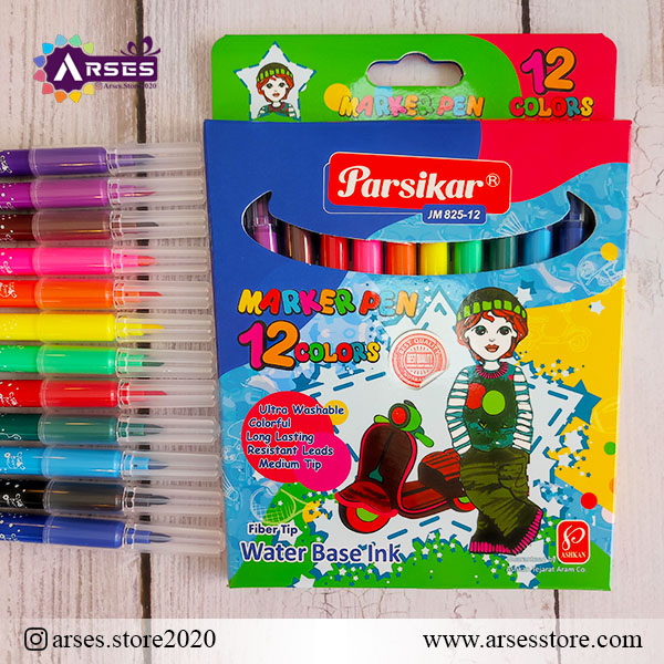 ماژیک 12 رنگ رنگ آمیزی پارسیکار