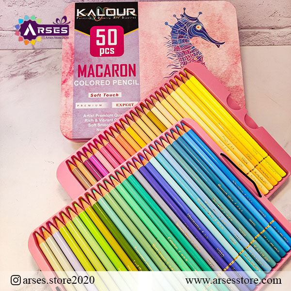 مداد رنگی 50 رنگ فلزی پاستلی کالور