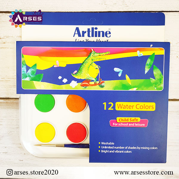 آبرنگ 12 رنگ آرت لاین