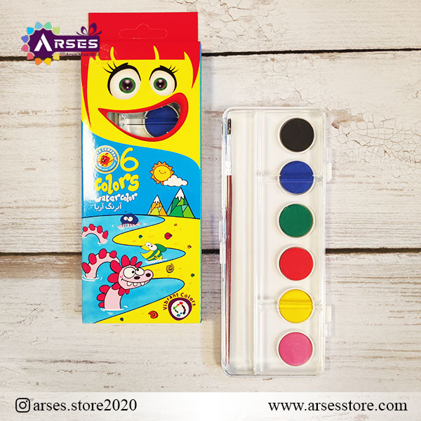 آبرنگ 6 رنگ آریا