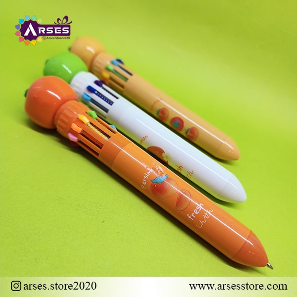 خودکار 10 رنگ سرگوجه ای