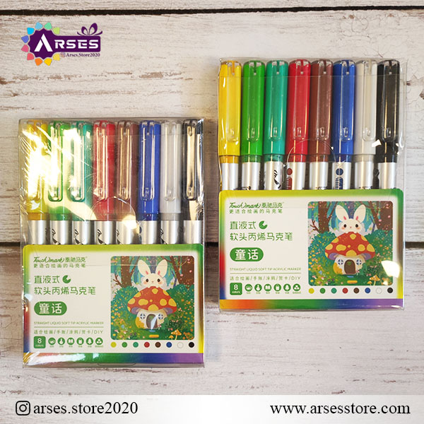 ماژیک 8 رنگ براش جور