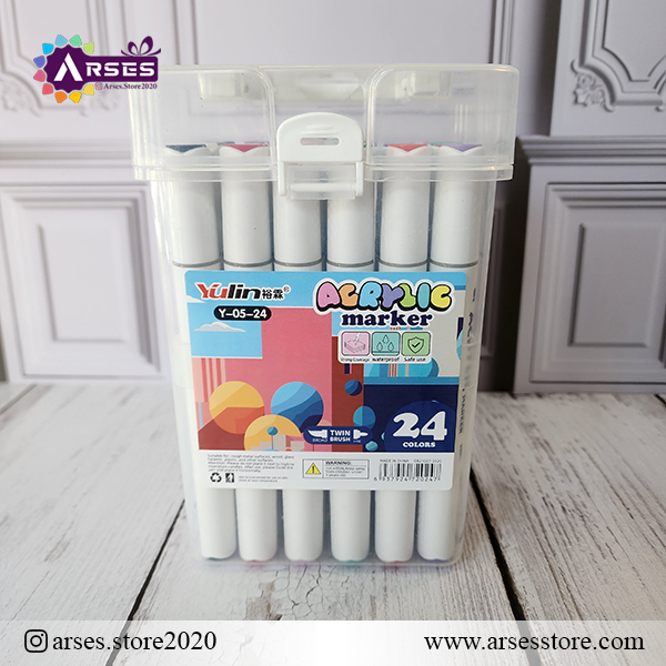 ماژیک اکرولیک 24 رنگ یالین