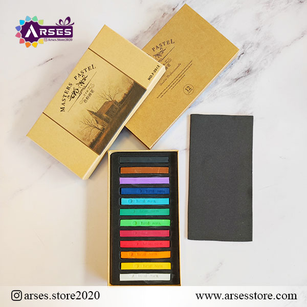 پاستل گچی 12 رنگ ماریس کله اسبی