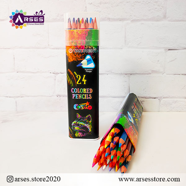 مدادرنگی 24 رنگ استوانه ای TIANBOWEN