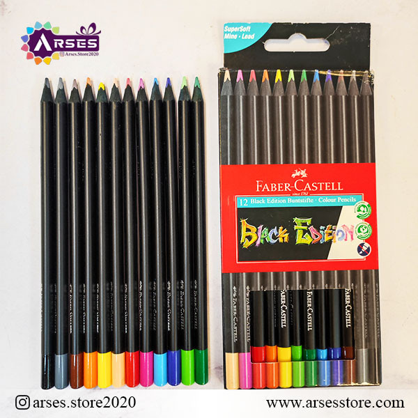 مدادرنگی 12 رنگ فابرکاستل مدل Black Edition