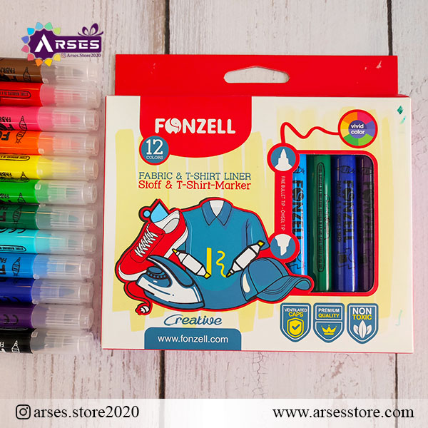 ماژیک 12 رنگ پارچه فونزل