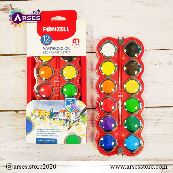 آبرنگ 12 رنگ فونزل