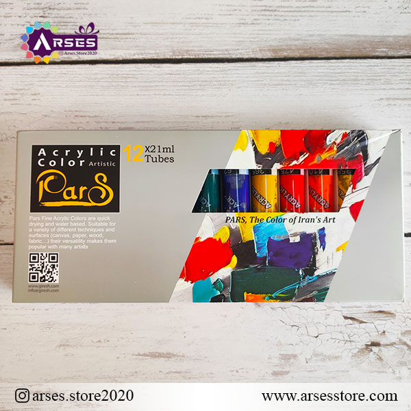 رنگ اکرولیک 12 رنگ پارس