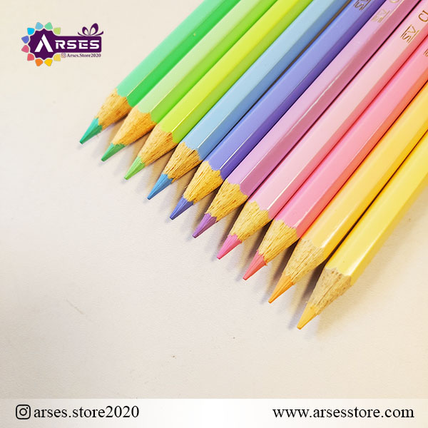 مداد رنگی 10 رنگ پاستلی کلاسیک فابرکاستل2