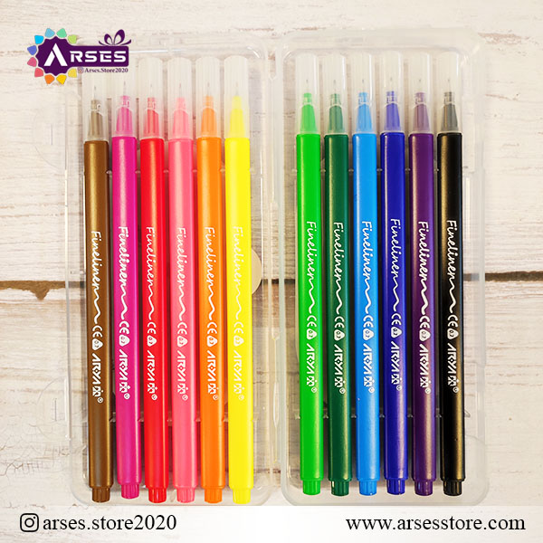 ماژیک 12 رنگ نوک نمدی آریا2