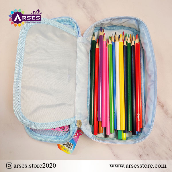 جامدادی دوزیپ دسته دار سیلیکونی پاستلی1