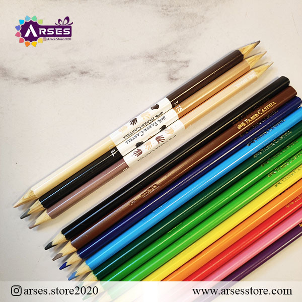 مداد رنگی 3+12 طیف پوستی و معمولی کلاسیک فابرکاستل1