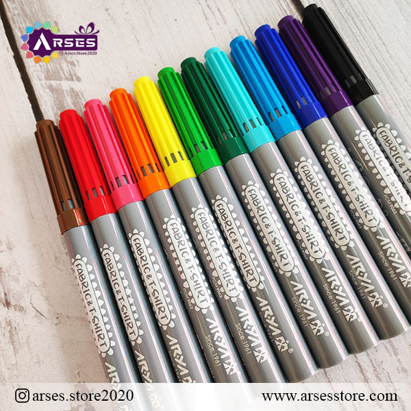 ماژیک 12 رنگ مقوایی پارچه2