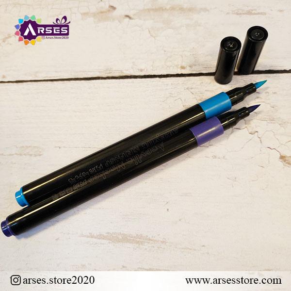 ماژیک 60 رنگ براش اکرولیک سطلی 3