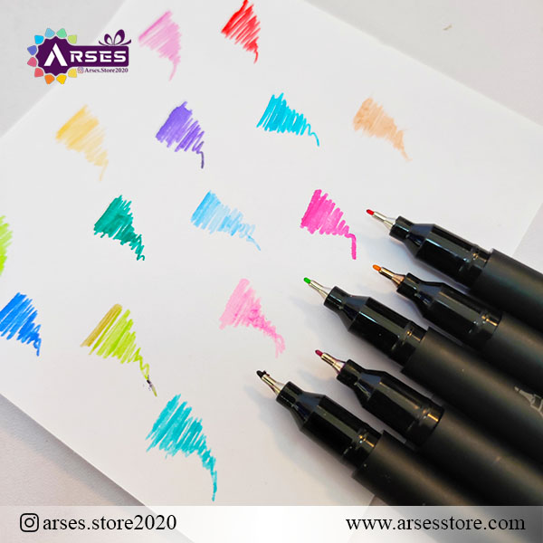 ماژیک 48 رنگ دوسر براش و نمدی کیفی PENS6