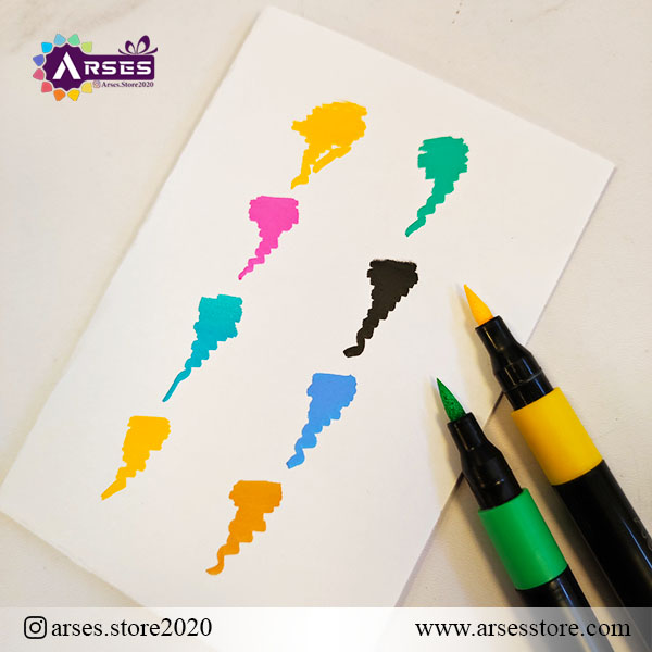 ماژیک 120 رنگ براش اکرولیک سطلی5