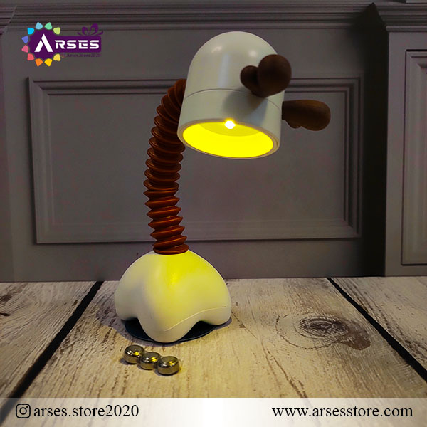 چراغ مطاله فانتزی گردن فنری شاخ دار3