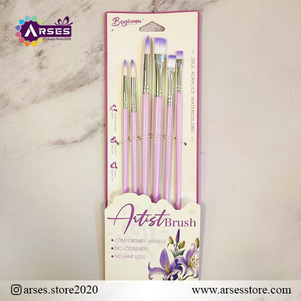 ست قلمو 6 عددی سرتخت و گرد2