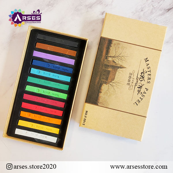 پاستل گچی 12 رنگ ماریس کله اسبی2