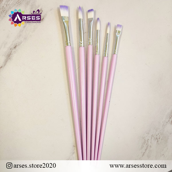 ست قلمو 6 عددی سرتخت و گرد3