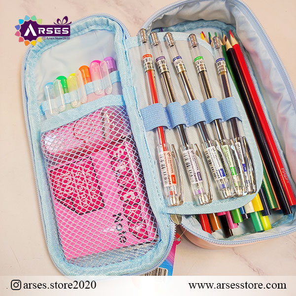 جامدادی دوزیپ دسته دار سیلیکونی پاستلی2